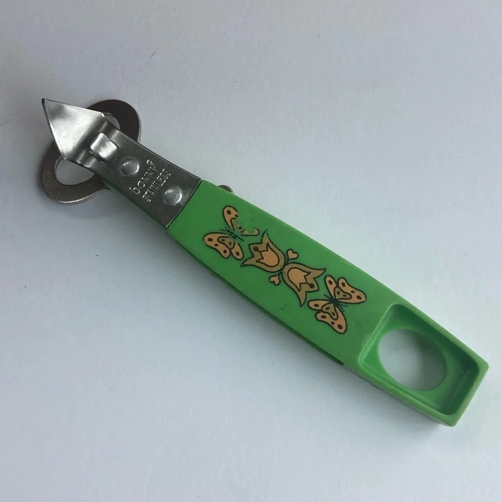 💚💛 VNTG Bottle opener corkscrew merry mushroom vibes 70s retro Tupperware ish